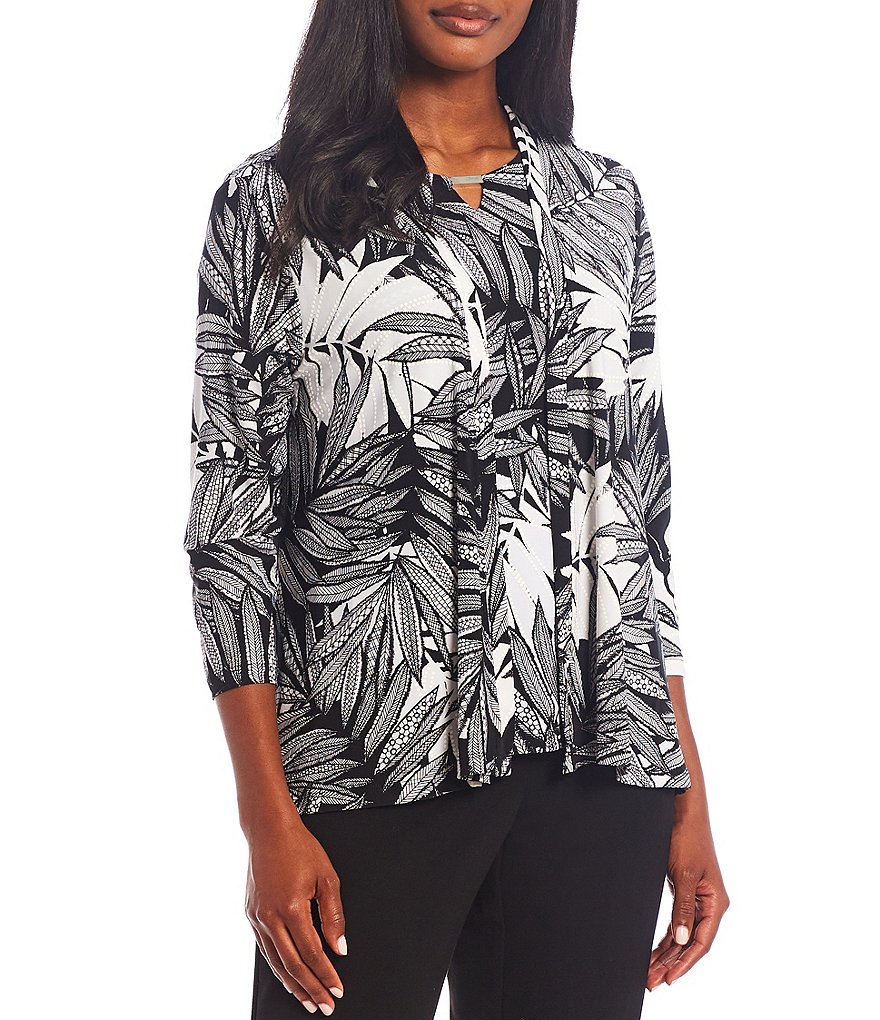 Caroline Rose Tissue Linen Bracelet Sleeve Shirt Jacket