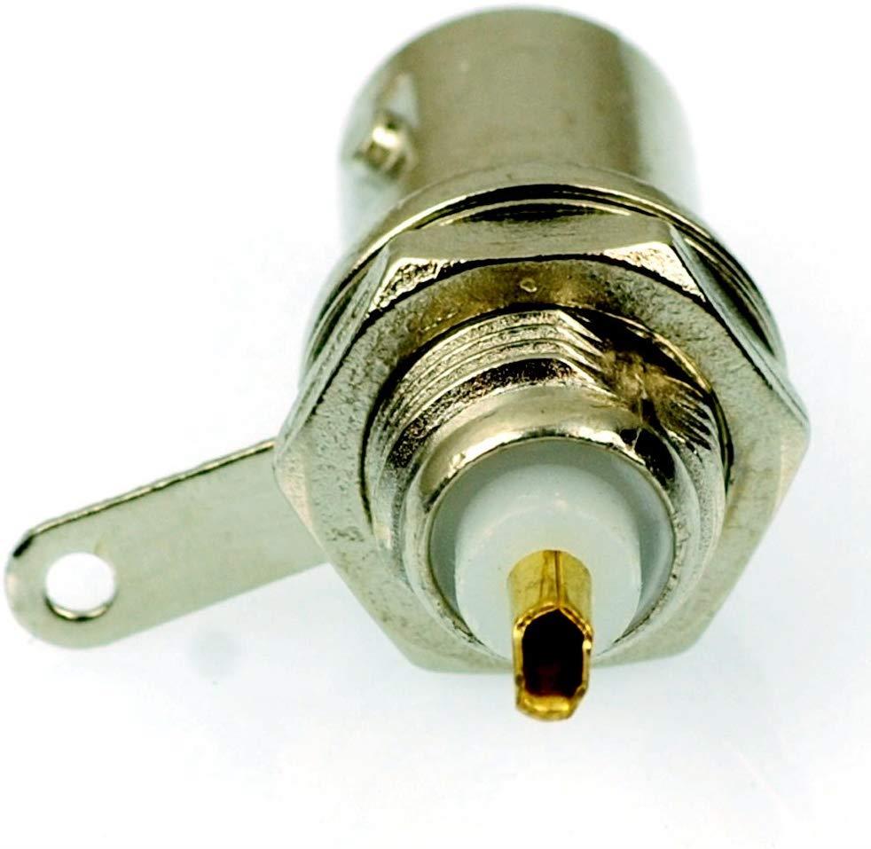 CESS BNC Female Jack Socket RF/Coaxial Connector PCB Panel Mount Soldering Type (jcx) (10 Pack)