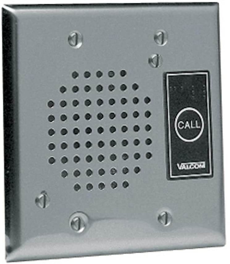 Valcom - Talkback Doorplate Speaker - Stnless Stl
