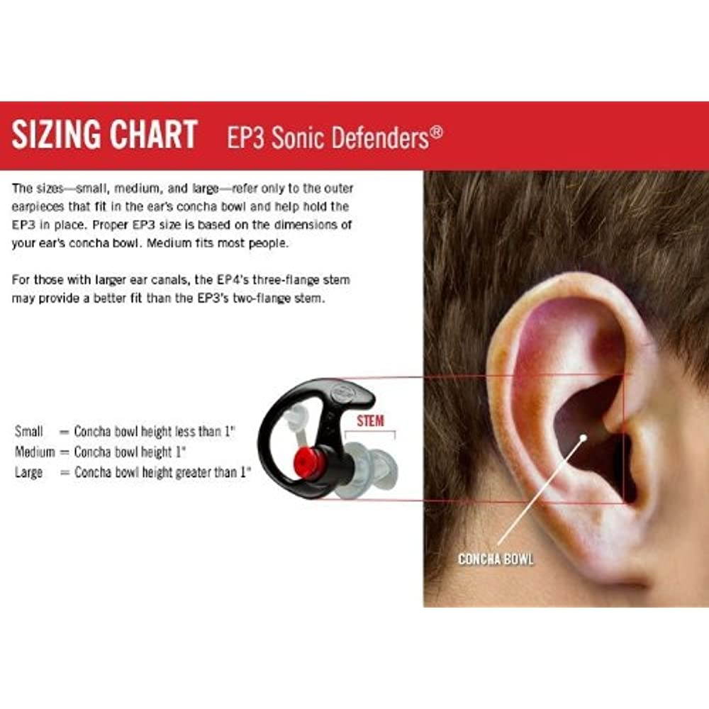 SureFire EP4-BK-MPR Medium Black Sonic Defenders Plus Hearing Protector