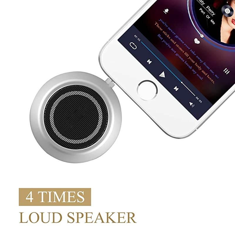 Mini Phone Speaker Portable Wireless Plug in Speaker with 35mm Aux Audio Jack Rechargeable Plug and Play Clear Bass Speaker Universal for Cell Phone iPad MP3 MP7 Tablet Computer Sky Blue