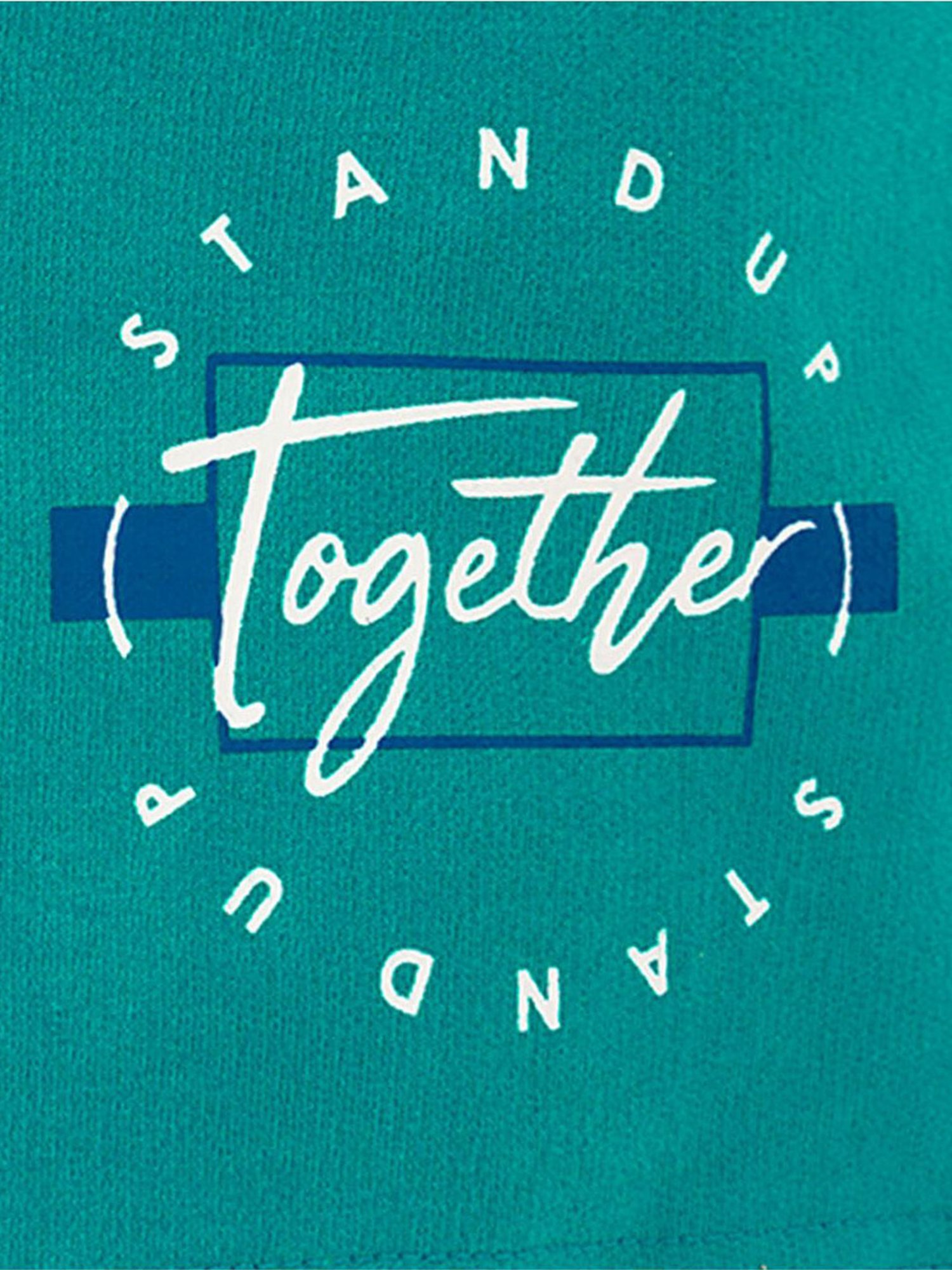 Edheads Kids Teal Blue Cotton Printed Shorts