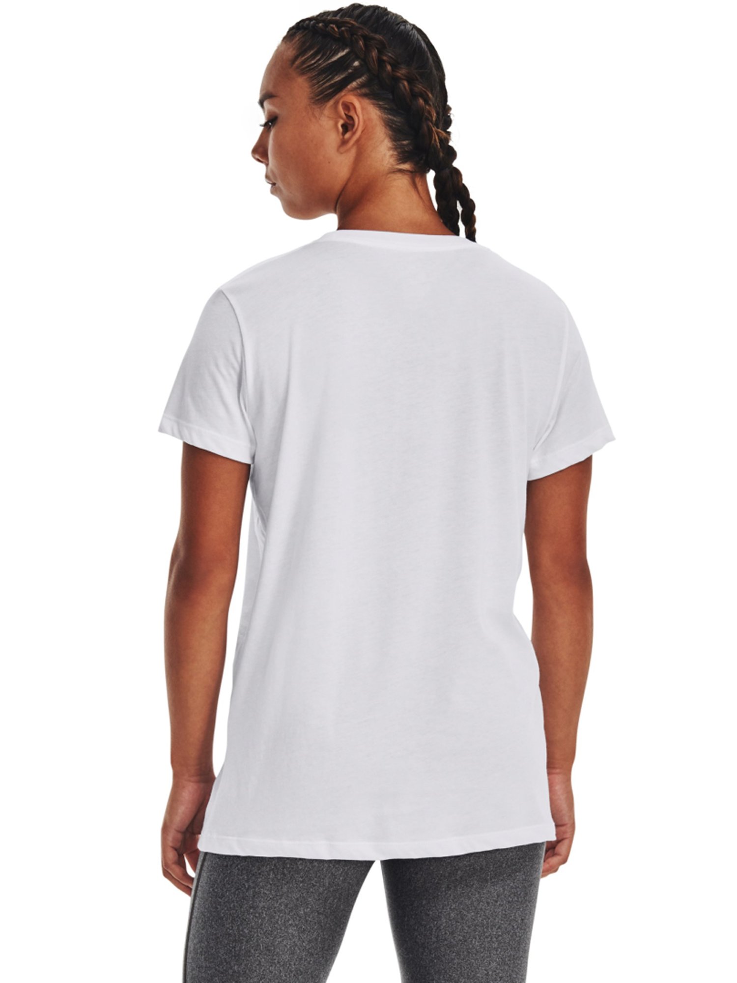 UNDER ARMOUR White Cotton Printed Sports T-Shirt