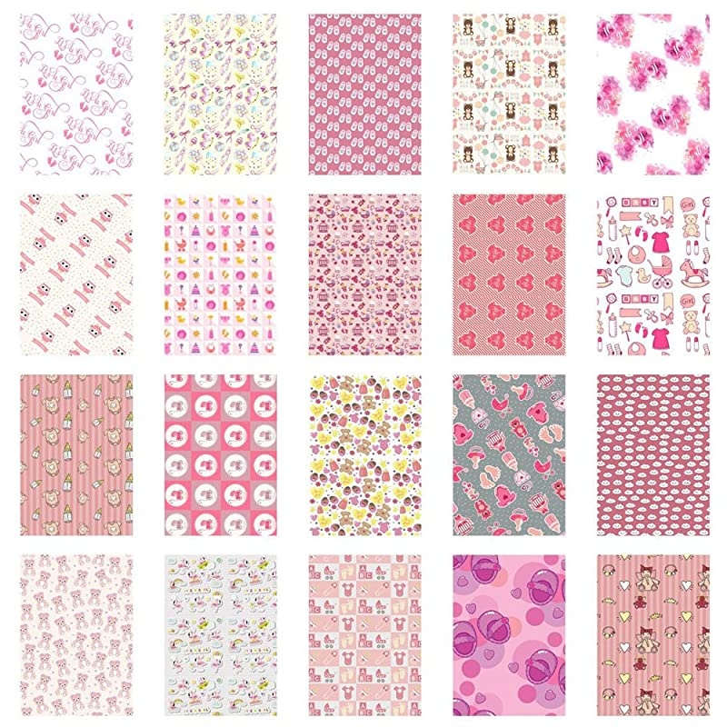 instax Mini Instant Film 20 Exposures + 20 Sticker Frames for Fuji Instax Prints Baby Girl