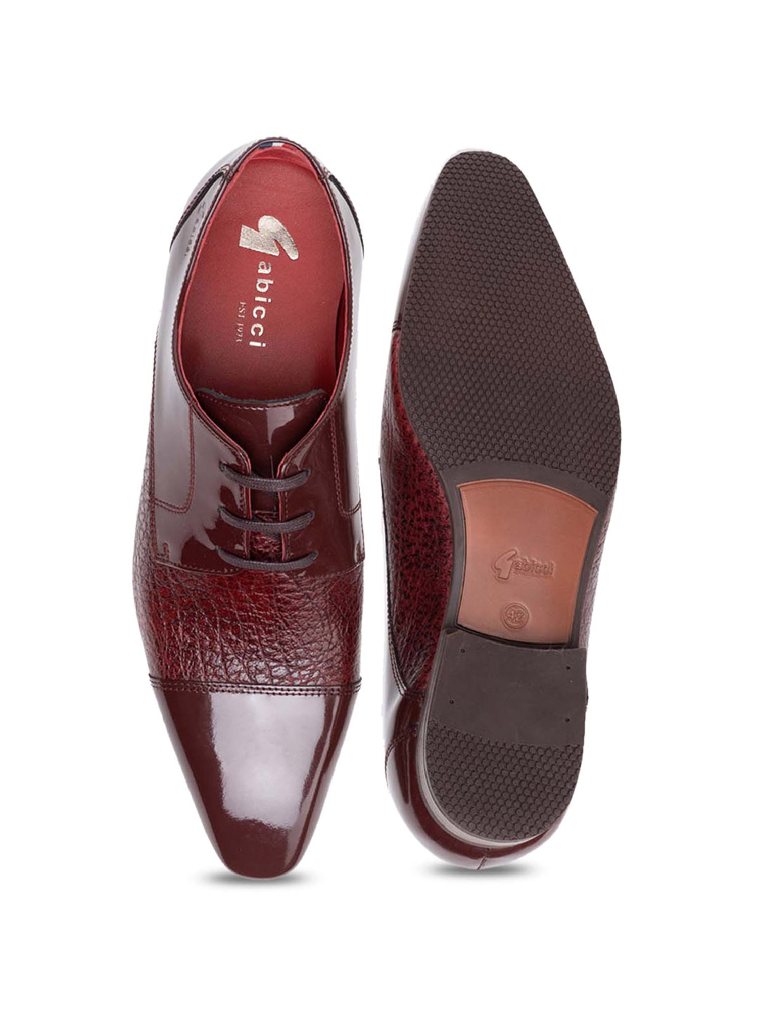 Gabicci Men's Flare Burgundy Derby Shoes