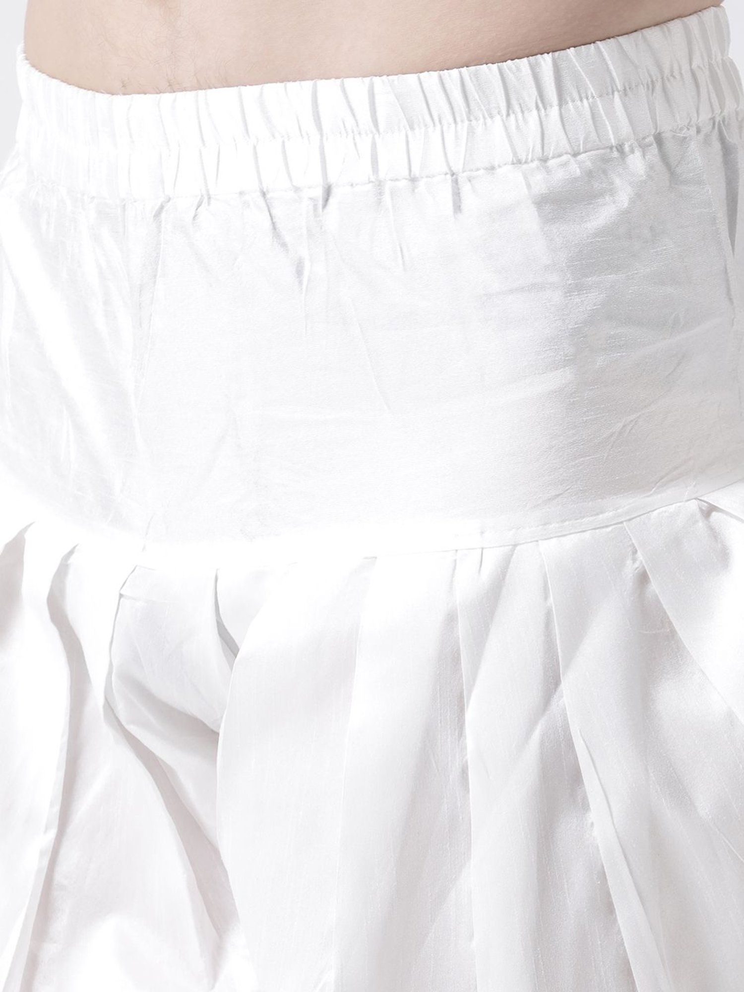 Vastramay White Cotton Straight Fit Embroidery Ethnic Suits