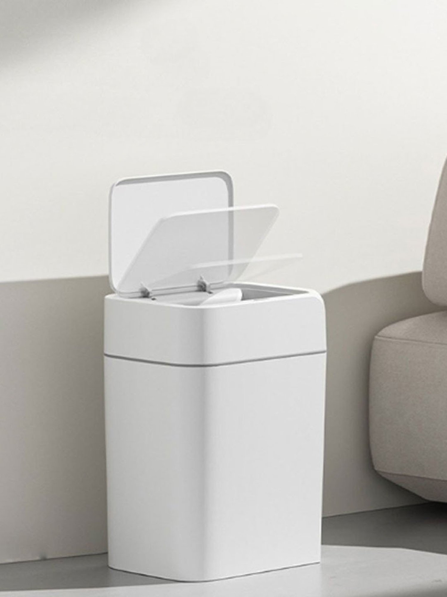 Freelance White Steel Set of 2 Dustbins