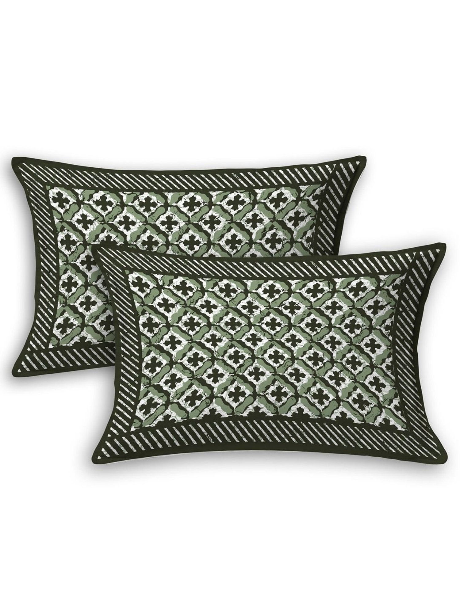 Living Roots Multicolor Jaipuri Printed Cotton Bed Sheet with 2 Pillow Cover