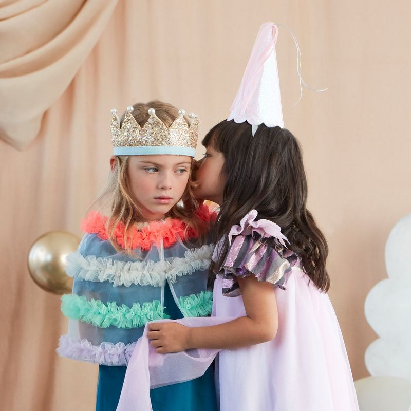 Meri Meri - Neon Tulle Ruffle Capelet - Costume Accessory Set - 1ct