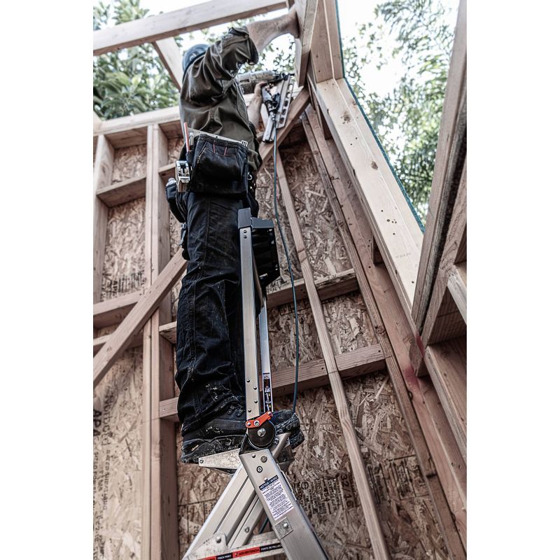 Little Giant Ladder Systems 3-step ANSI Type IAA 375lb Aluminum Stepstool with handrail Gray