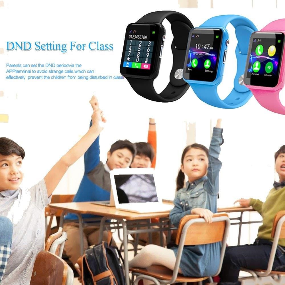 Kids Smart Watch Children Tracker Smartwatch with Camera Anti Lost for IOS Android BT Cell Phone Touch Screen Pedometer Sleep Monitor Calendar Pink