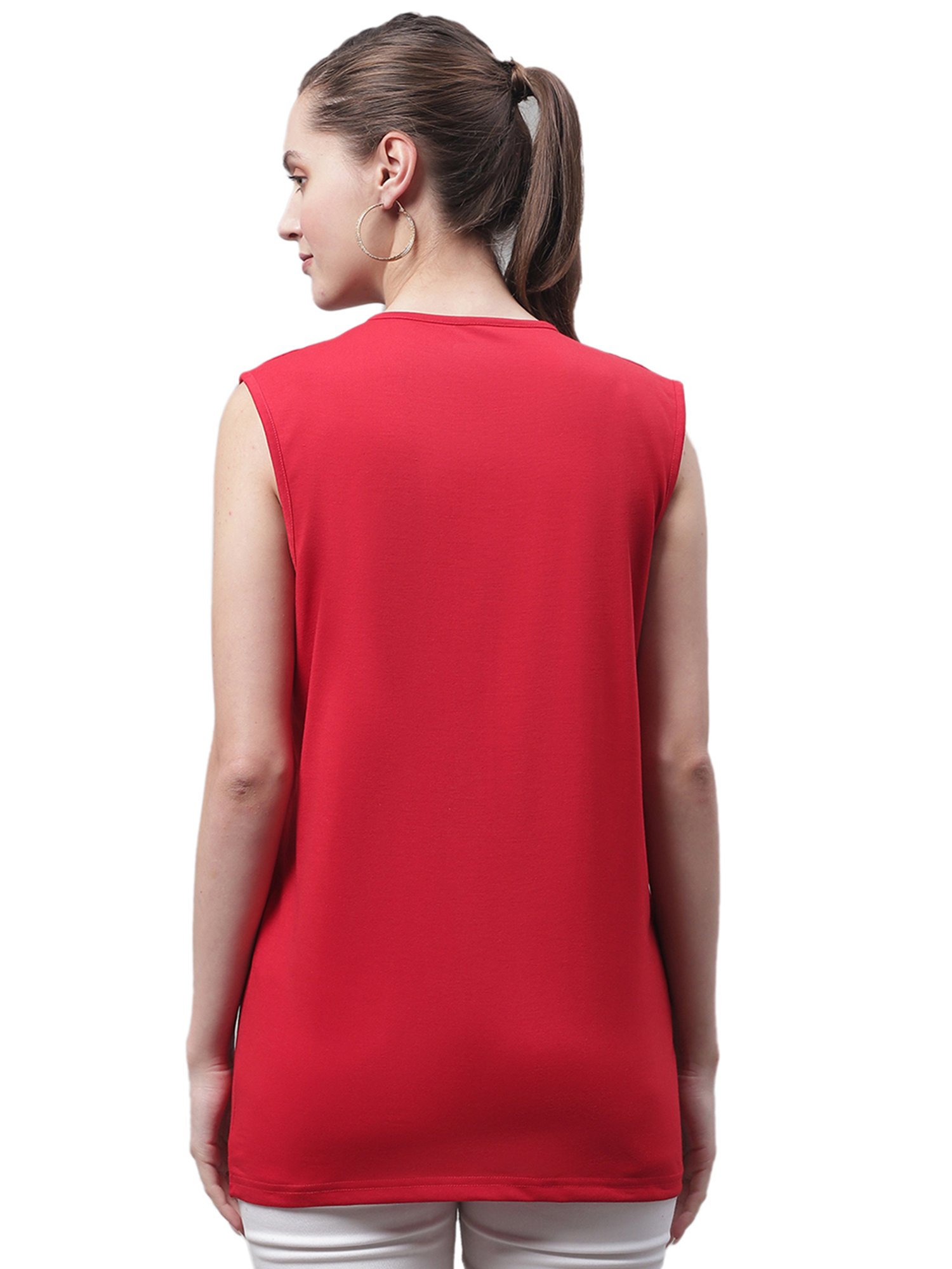 Vimal Jonney Red & Black Cotton Logo Print T-Shirt (Pack Of 2)