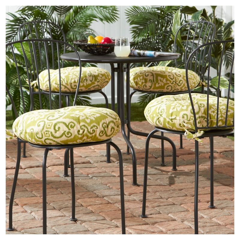 4pk 18" Shoreham Ikat Outdoor Bistro Chair Cushions - Kensington Garden