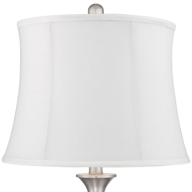 Regency Hill Arden Green-Blue Glass Twist Cream Shade Table Lamps Set of 2