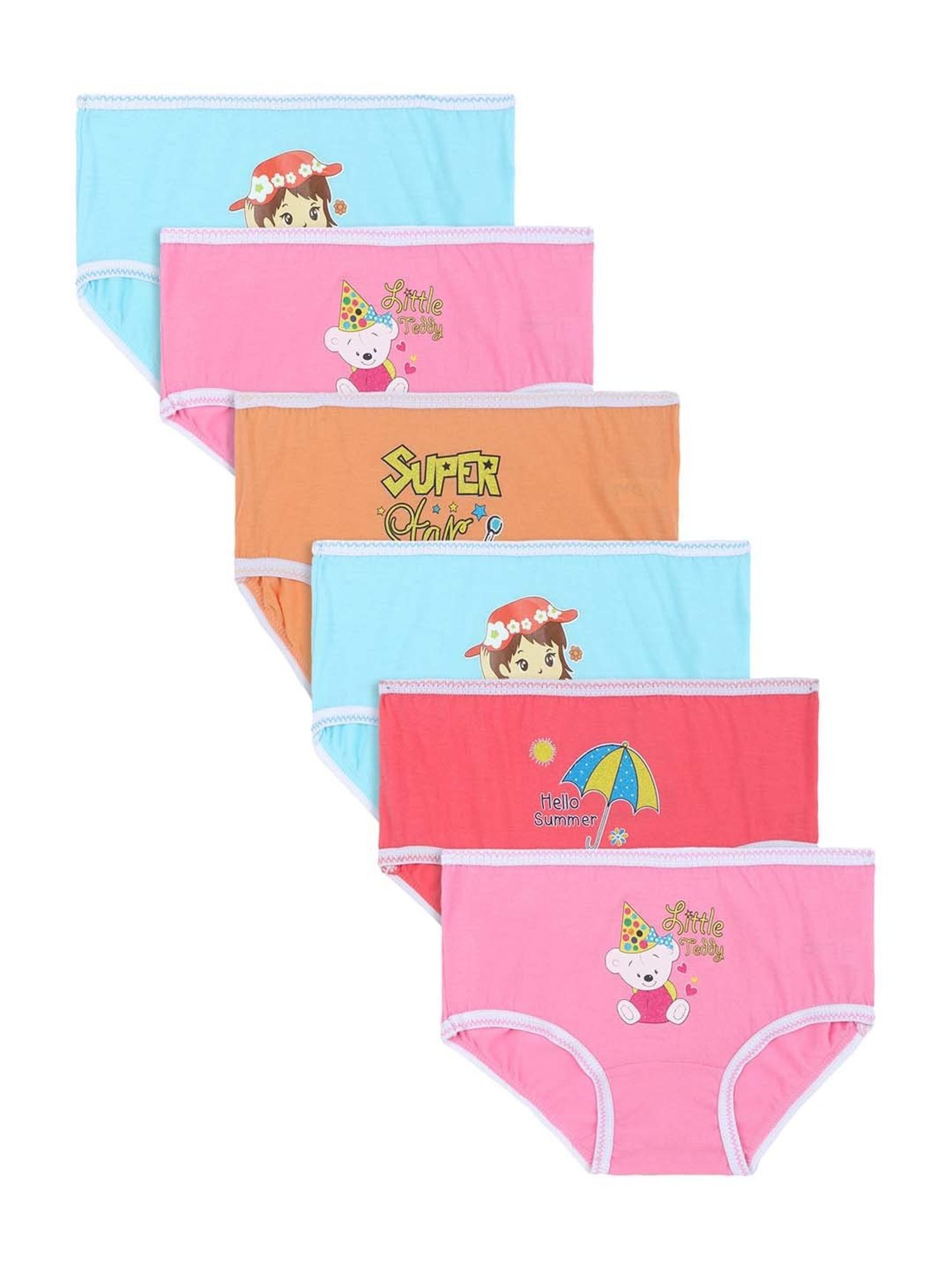 Dyca Kids Multicolor Printed Panties (Pack of 6)
