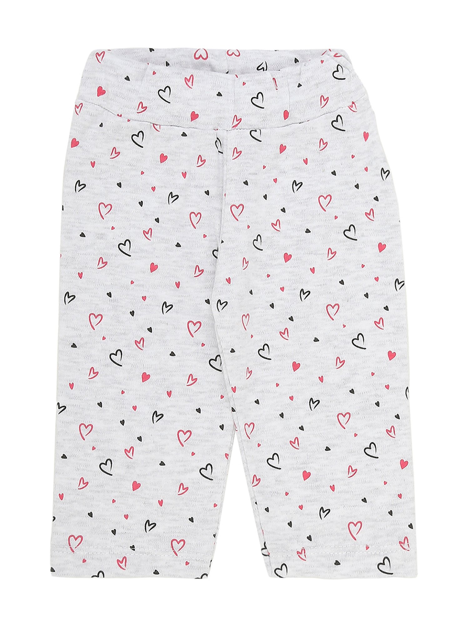 Mee Mee Girls Pink & Grey Cotton Printed Leggings (Pack of 2)