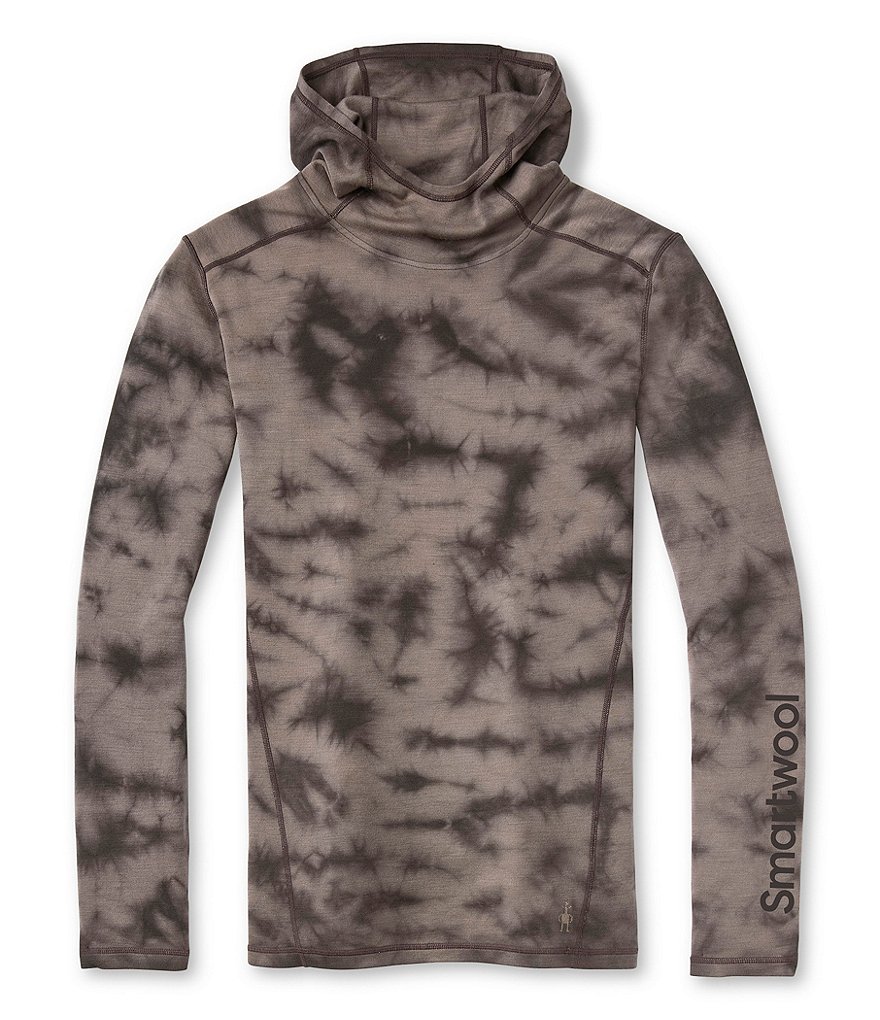 SmartWool Slim-Fit Marble Wash Merino Wool 250 Baselayer Plant-Based Dye Logo Hoodie