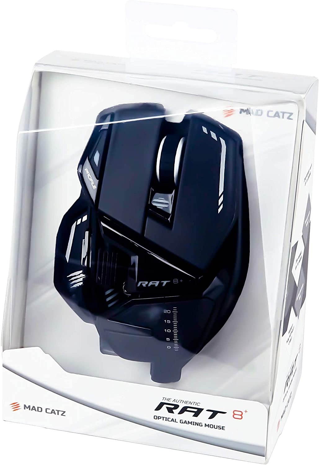 Mad Catz R.A.T. 8+ Gaming Mouse (USB/Black/16000dpi/11 Buttons) - MR05DCINBL000-0