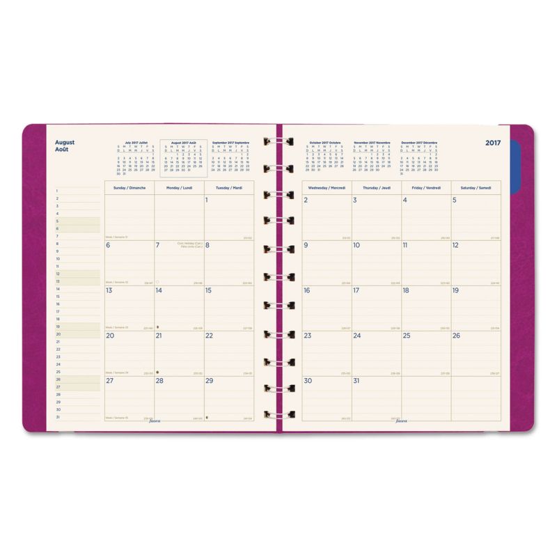 Filofax C1811003 Monthly Planner, 10 3/4 x 8 1/2, Fuchsia, 2019-2020