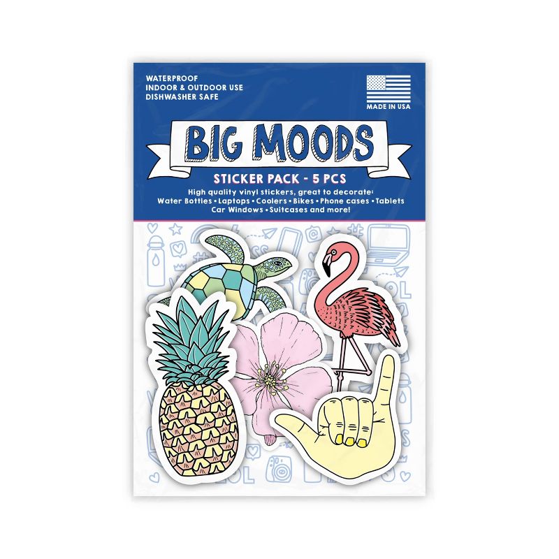 Big Moods Cool VSCO Aesthetic Sticker Pack 5pc