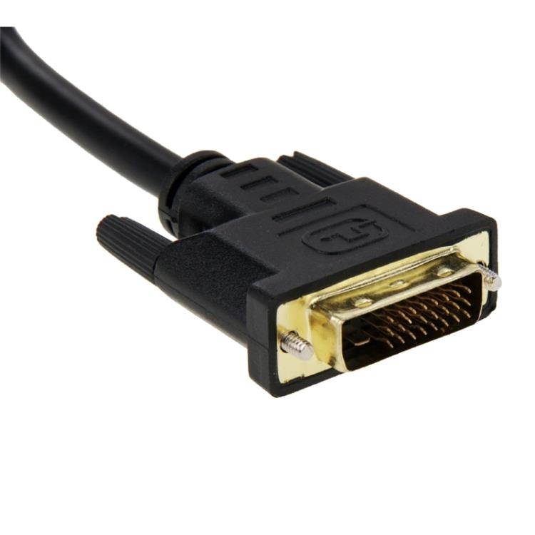 AMZER 29.5cm DVI 24+1 Pin Male to 2 x HDMI Female Splitter Cable - Black