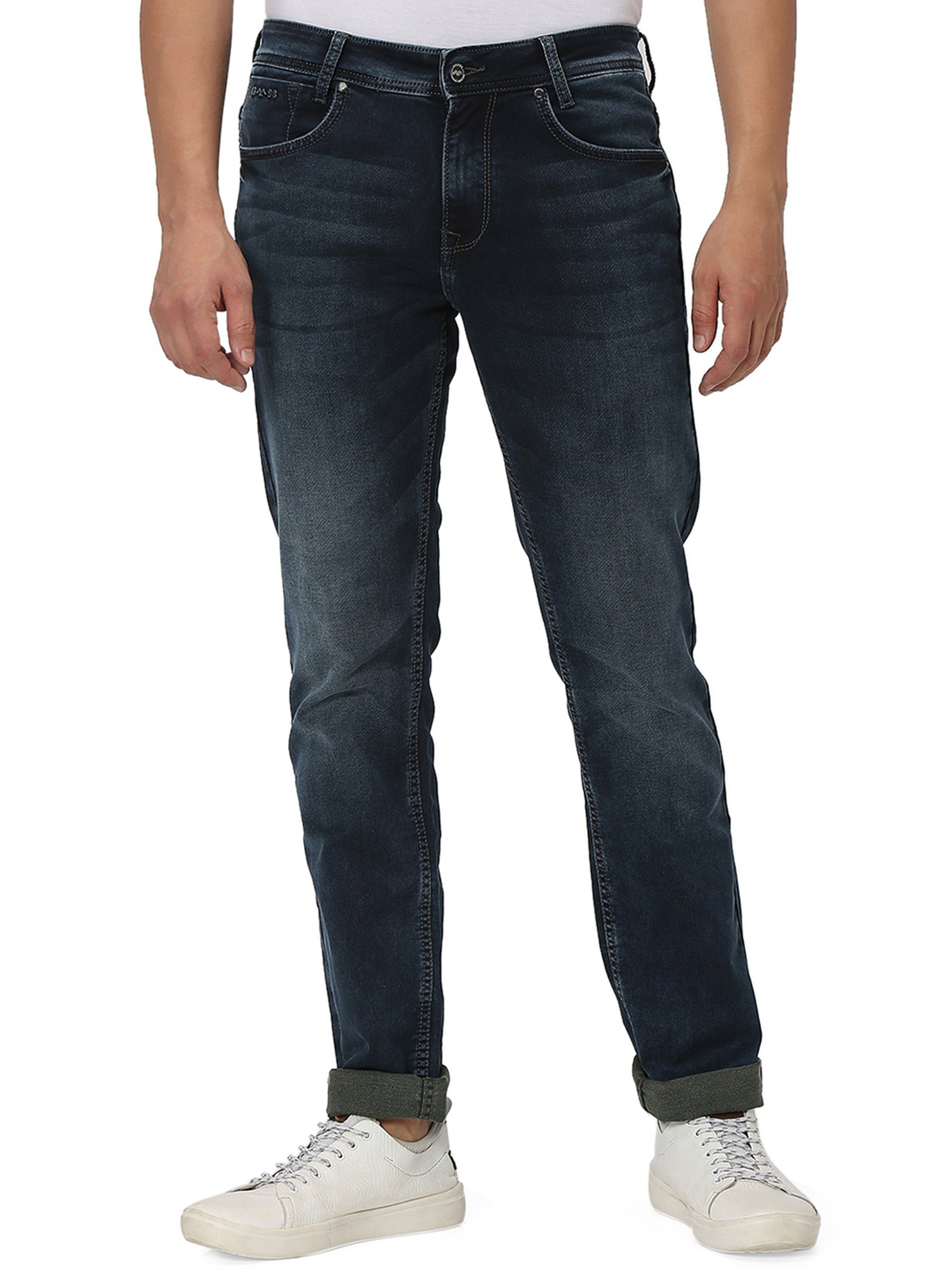 American Eagle Blue Cotton Regular Fit Jeans