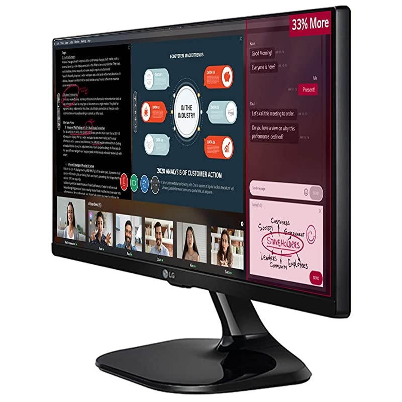 25UM58-P 25'' UltraWide 21:9 IPS Full HD Monitor with sRGB 99% and On-Screen Control with Screen Split