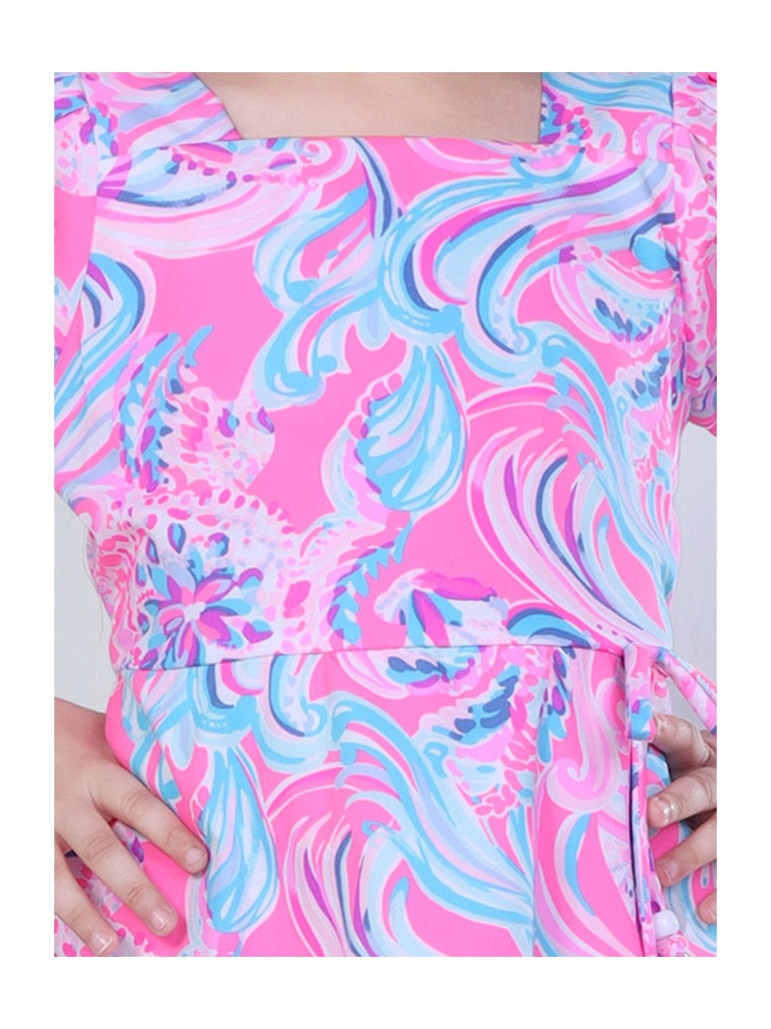 Peppermint Kids Pink Printed Dress