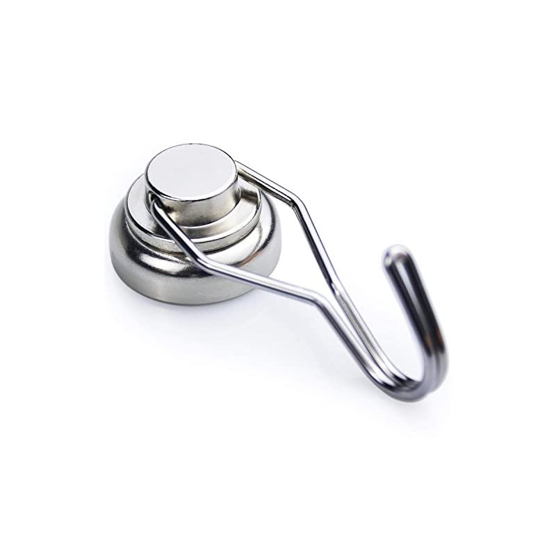 60LBS Swivel Swing Magnetic Hooks, Neodymium Magnet Hooks - Great for Your Refrigerator and Other Magnetic Surfaces 67.5mm(2.66in) in Length - Pack of 8