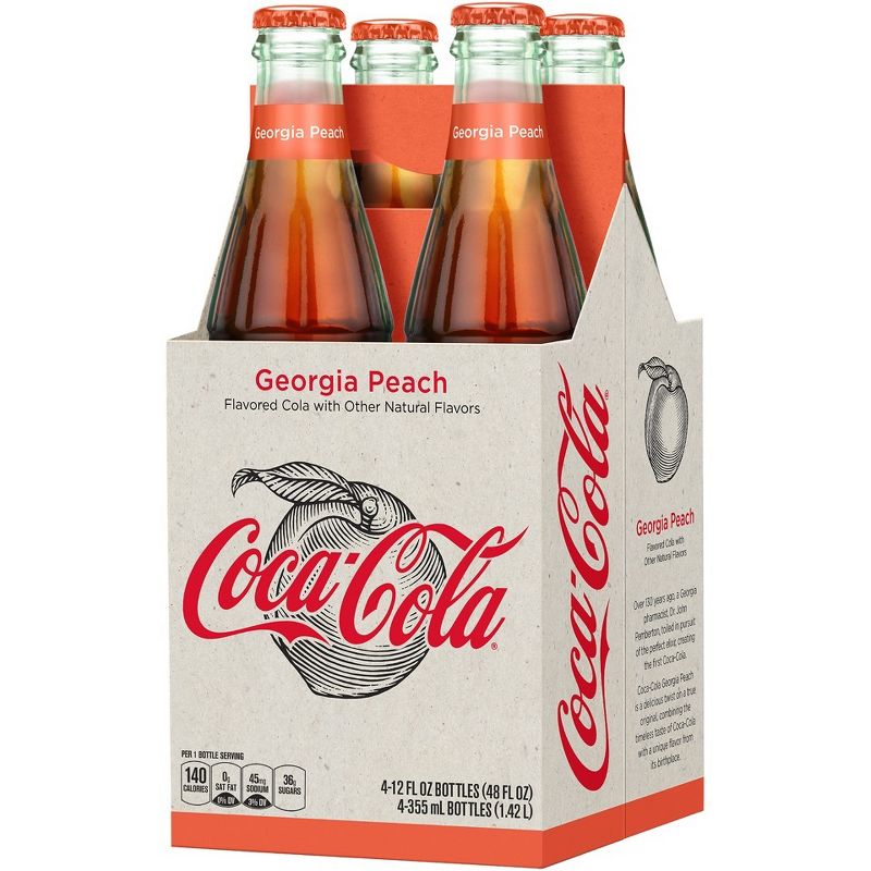 Coca-Cola Origins Georgia Peach - 4pk/12 fl oz Glass Bottles