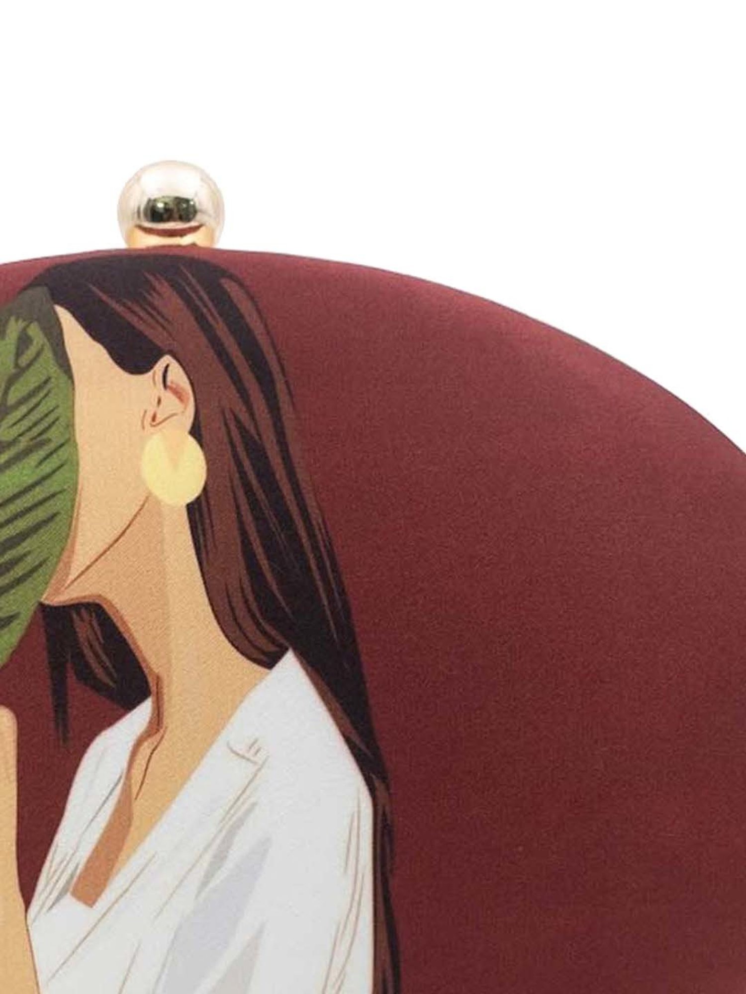 Sugarcrush Maroon Printed Clutch