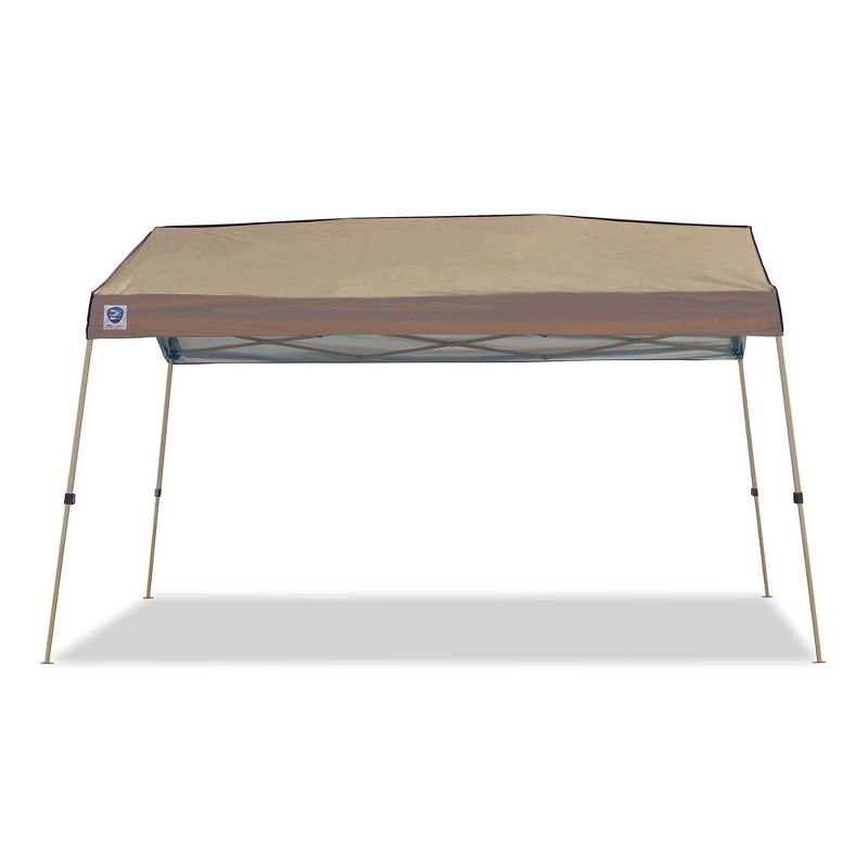 Z-Shade 12 x 14 Foot Panorama Instant Pop Up Canopy Tent Outdoor Shelter Tent with Reliable Stakes, Steel Frame, and Rolling Bag, Tan