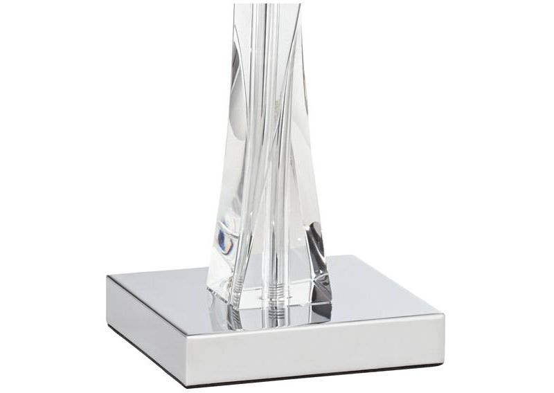 Vienna Full Spectrum Modern Table Lamp Crystal Column Twist White Drum Shade for Living Room Family Bedroom Bedside Nightstand