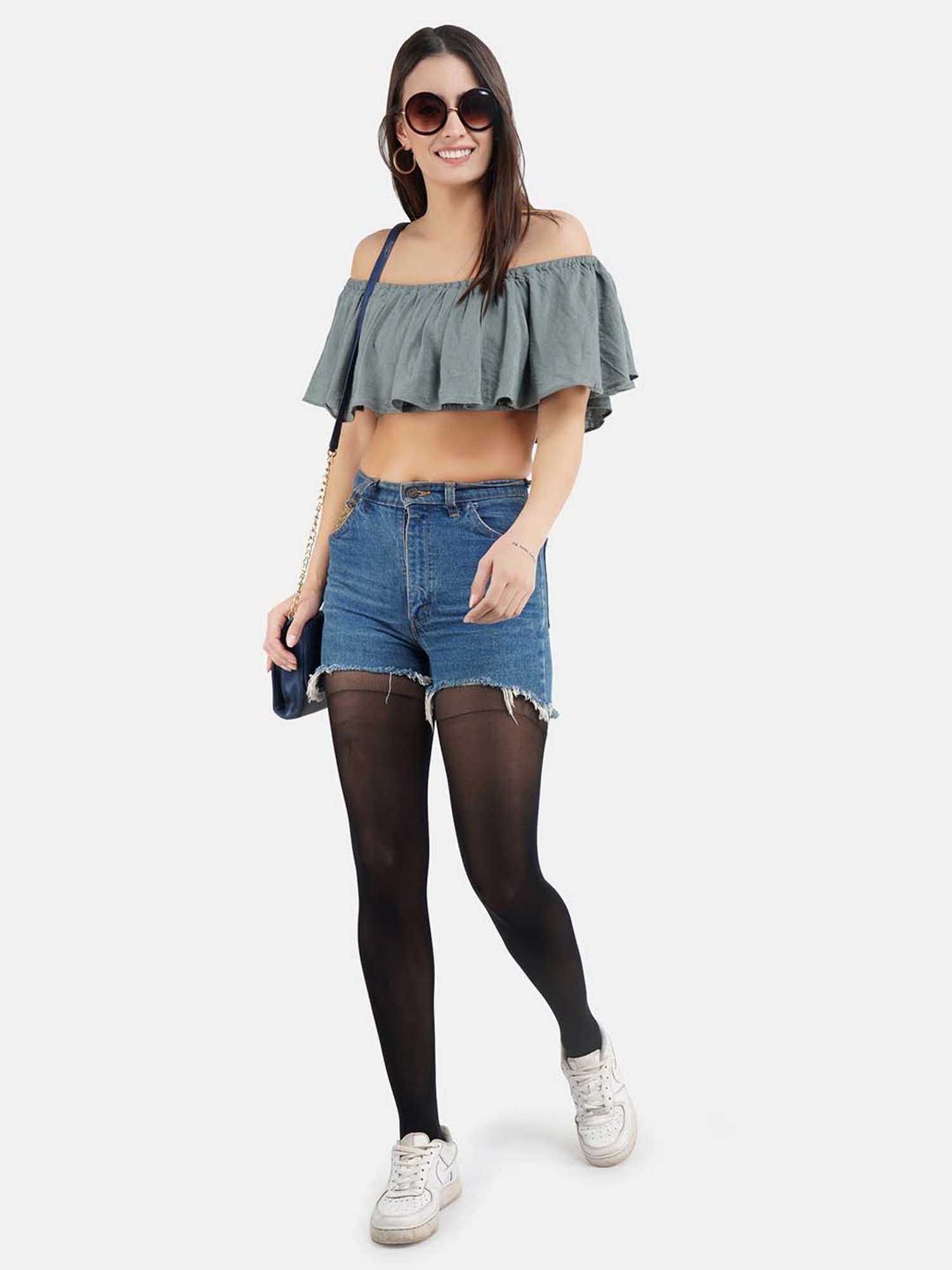 Secrets By ZeroKaata Black Plain Pantyhose Stockings - Pack Of 2