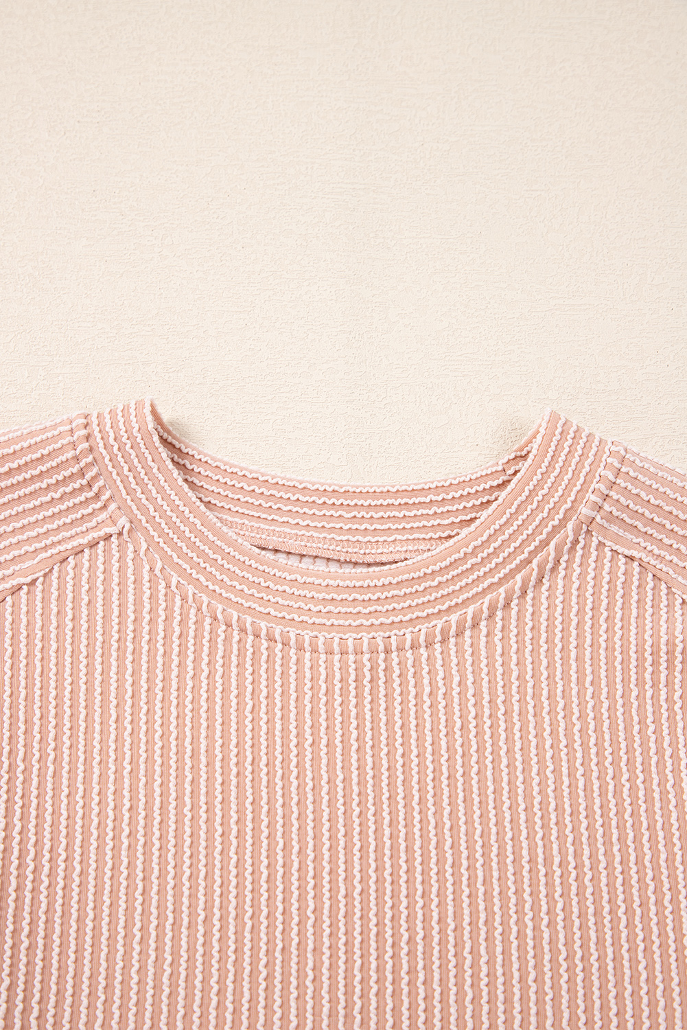 Green Solid Color Quilted Long Sleeve Top and Wide Leg Pants Set