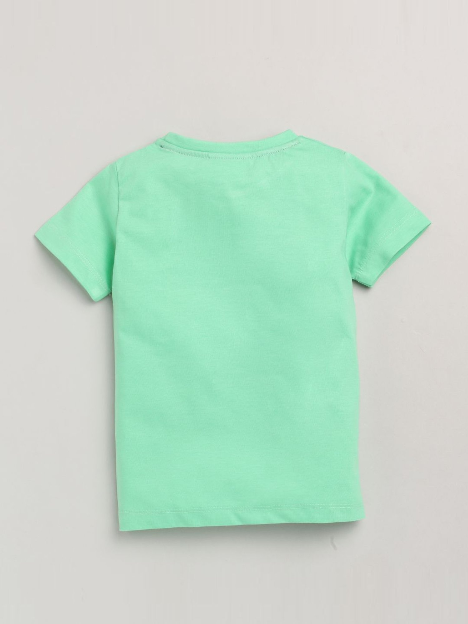 Lazy Shark Kids Green Printed T-Shirt & Shorts