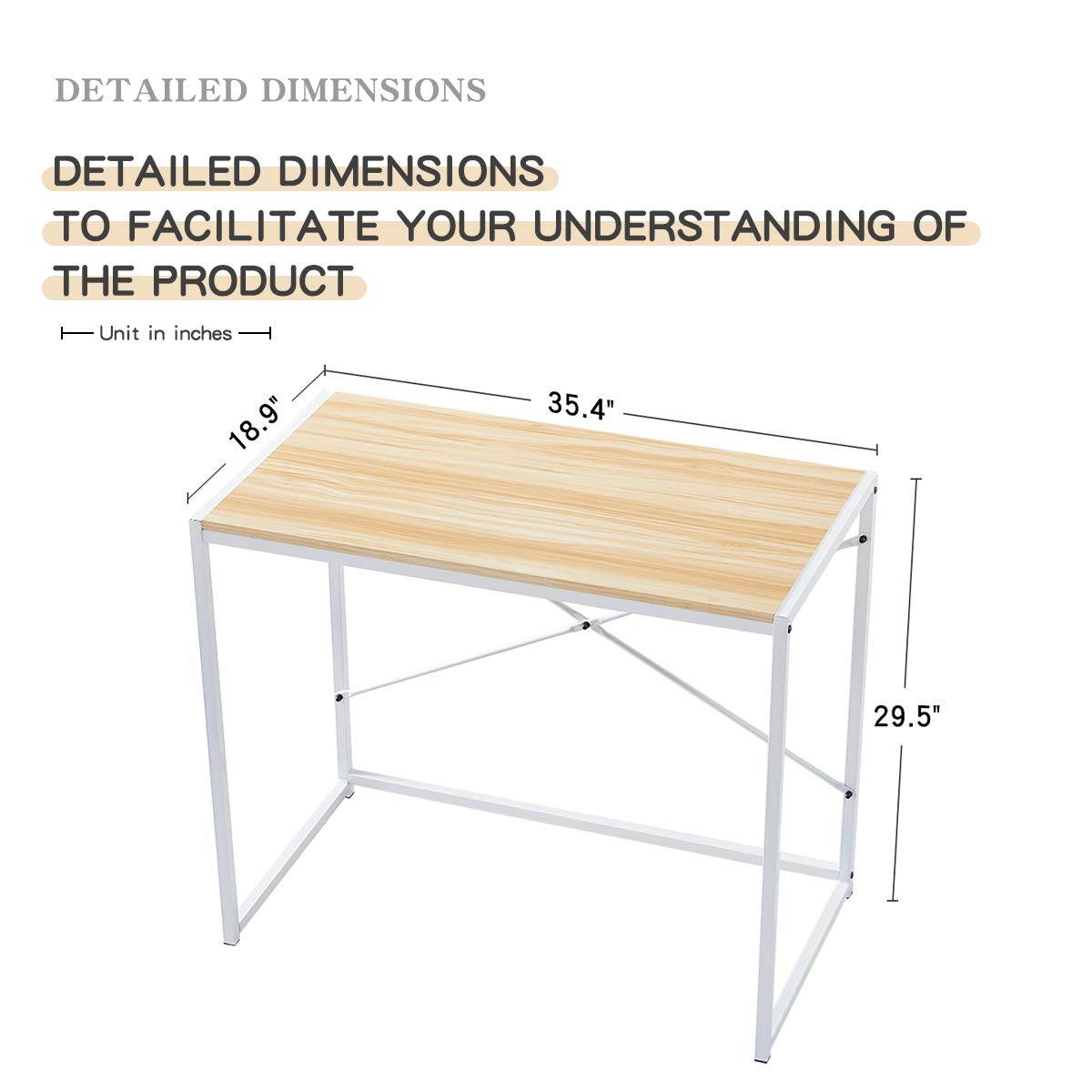 Lifetech Computer Desk 43.3" Modern Study Writing Desk for Home Office Simple Small Desk for Small Spaces, Black