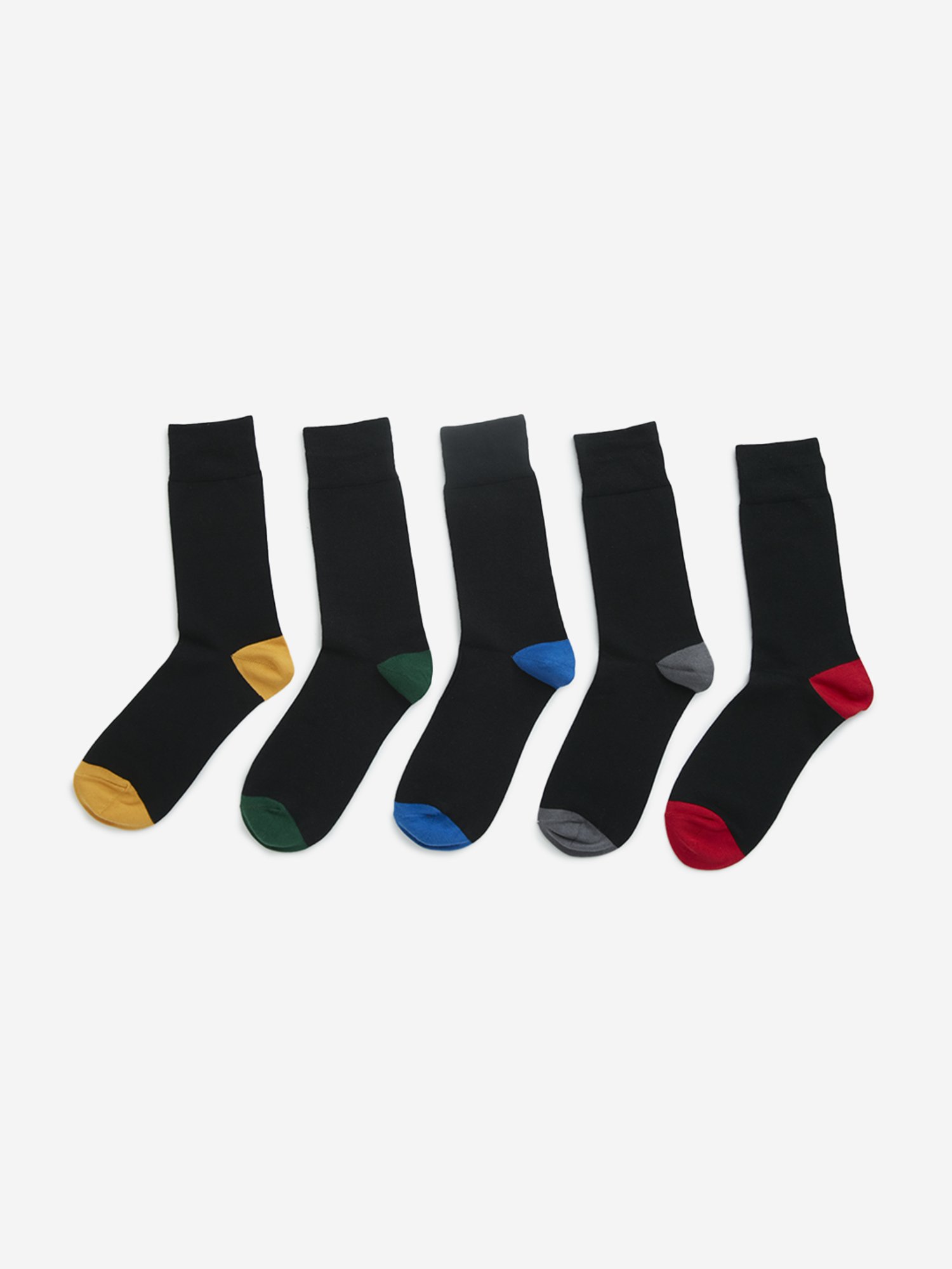 WES Lounge by Westside Black Full Length Socks - Pack of 5