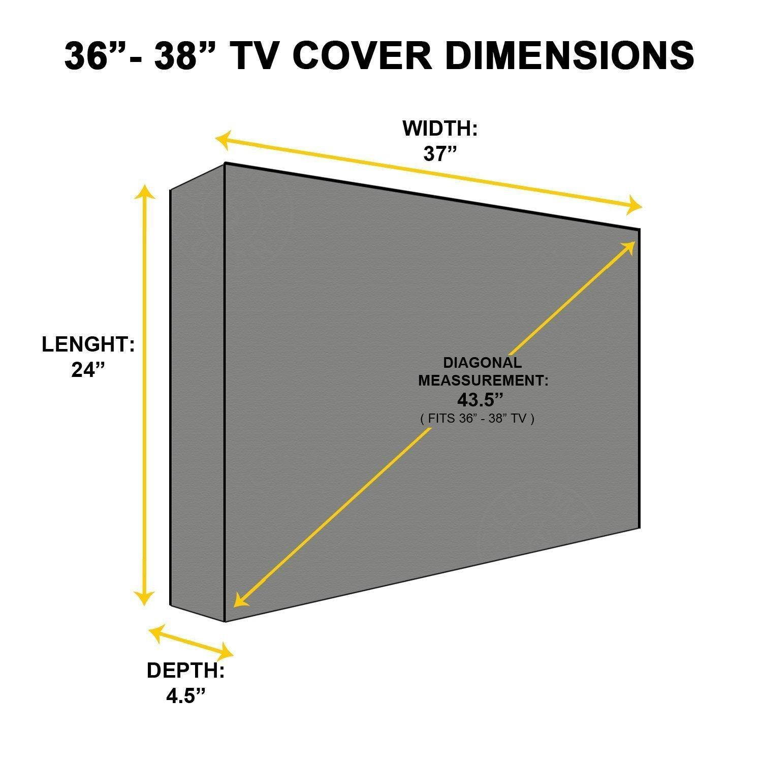Outdoor TV Cover, Brown Universal Weatherproof Protector for 36''  38'' TV