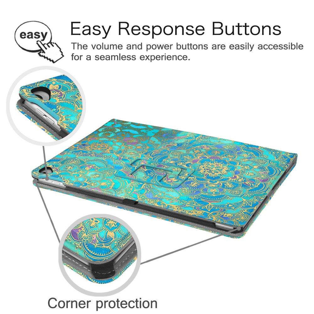 Fintie Folio Case for iPad Pro 12.9 (2nd Gen) 2017 / iPad Pro 12.9 (1st Gen) 2015 - [Corner Protection] Premium PU Leather Smart Stand Protective Cover with Auto Sleep/Wake (Shades of Blue)