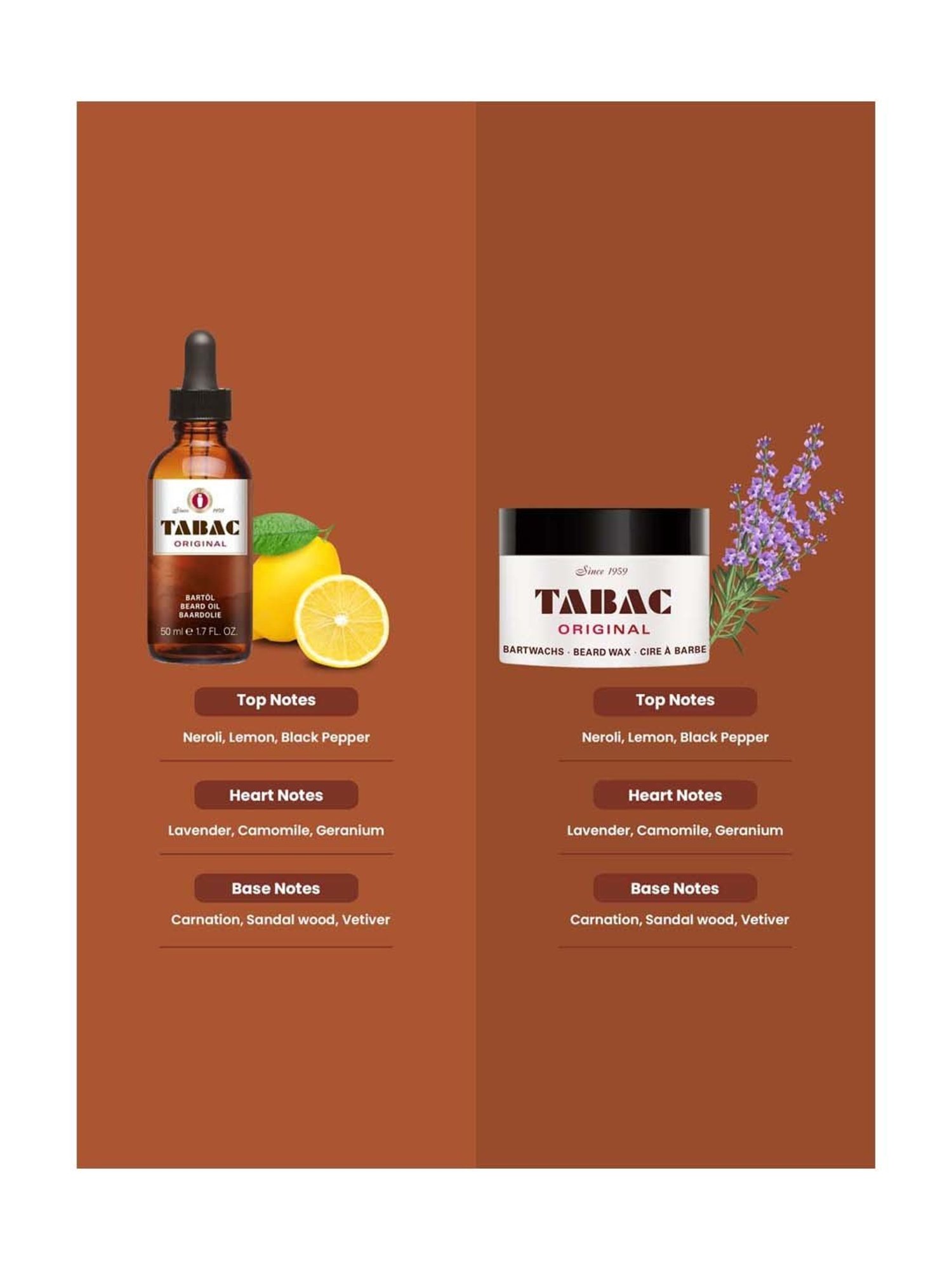 Tabac Beard Care Combo Set (Beard Oil & Beard Wax)