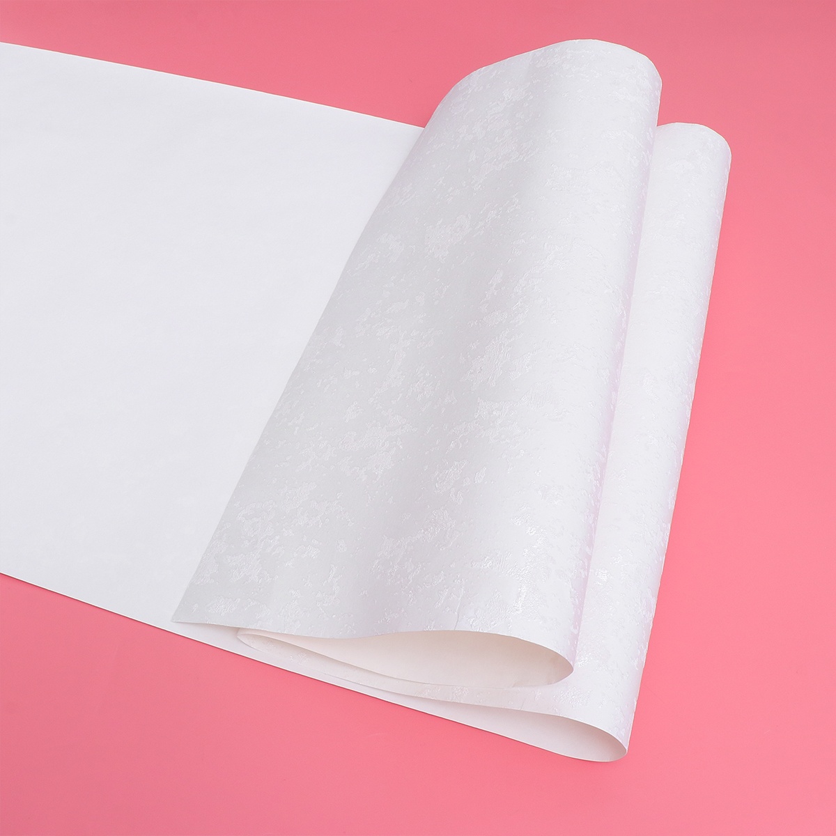 1PC Nonwovens Decorative Wall Stickers 3D TV Background Simplicity Wallpaper Mural Wall Decal (Creamy-white Non Self-adhesive)