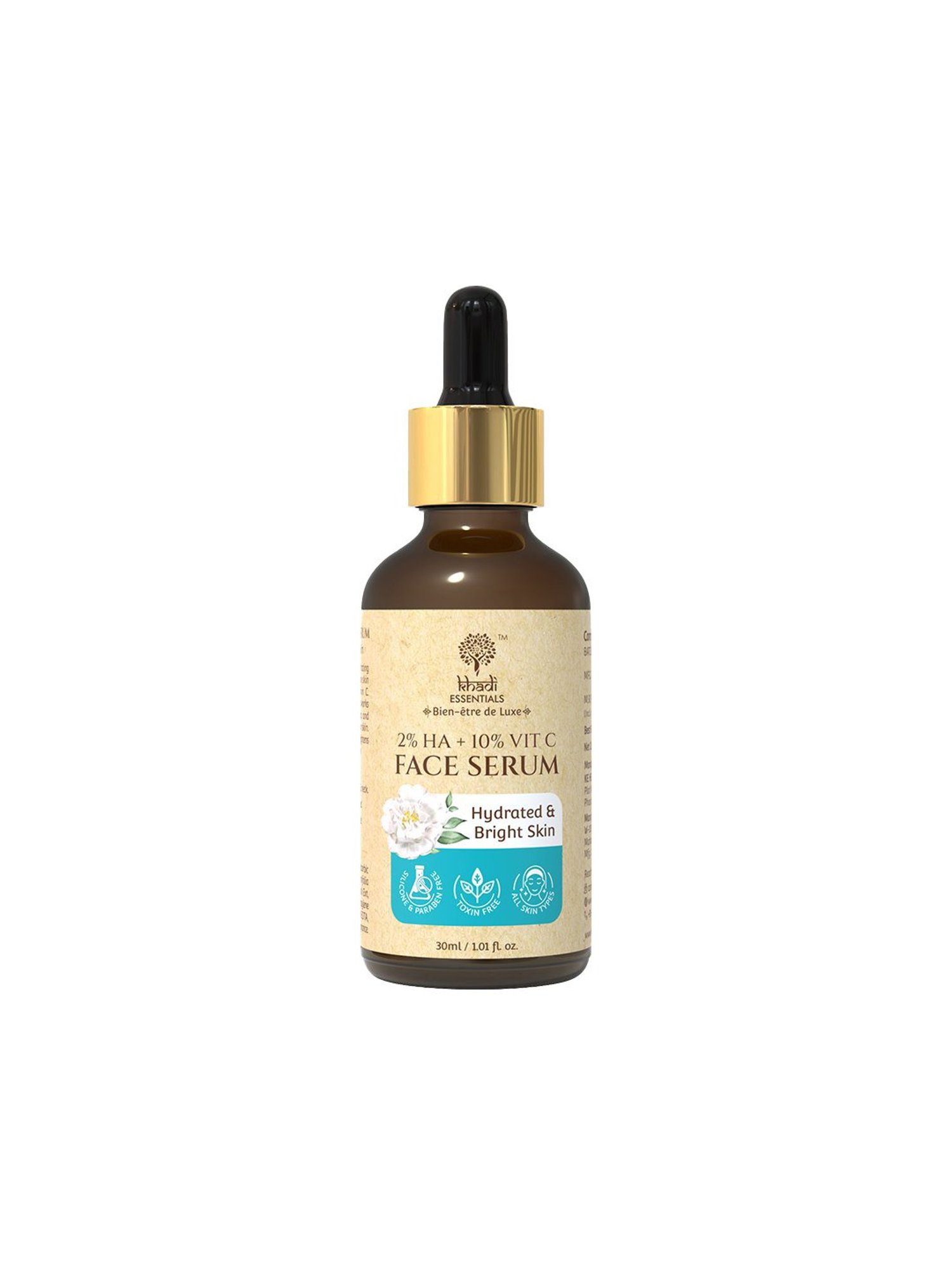 Khadi Essentials 2% HA + 10% Vitamin C Face Serum with Tea Tree Extracts - 30 ml