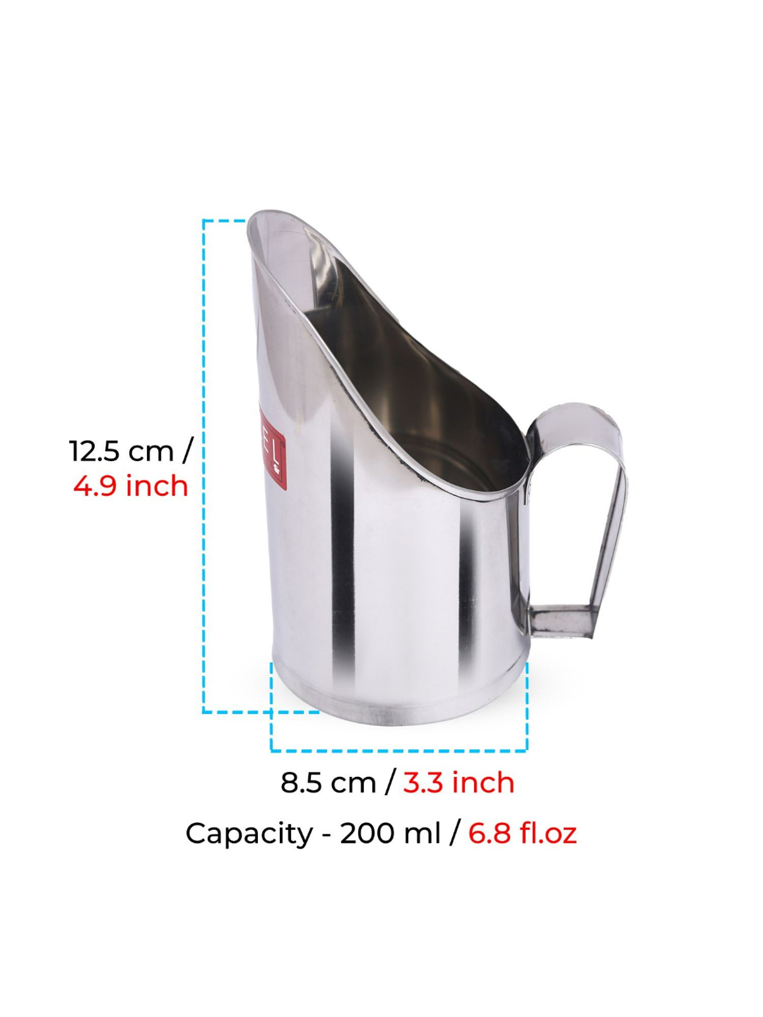 HAZEL Silver Stainless Steel 6.5 cm Scoop Spoon (0.2L) - Set of 1