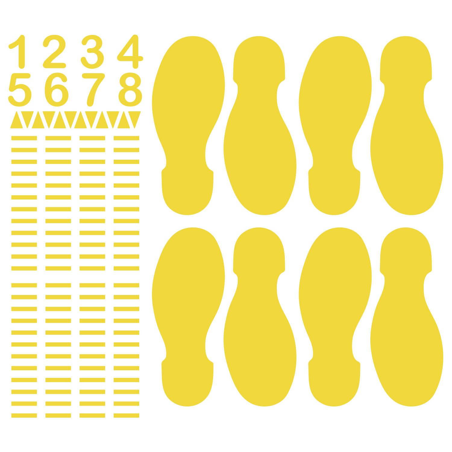 LiteMark Blue Removable Dance Floor Diagram Decal - 8 Step Kit