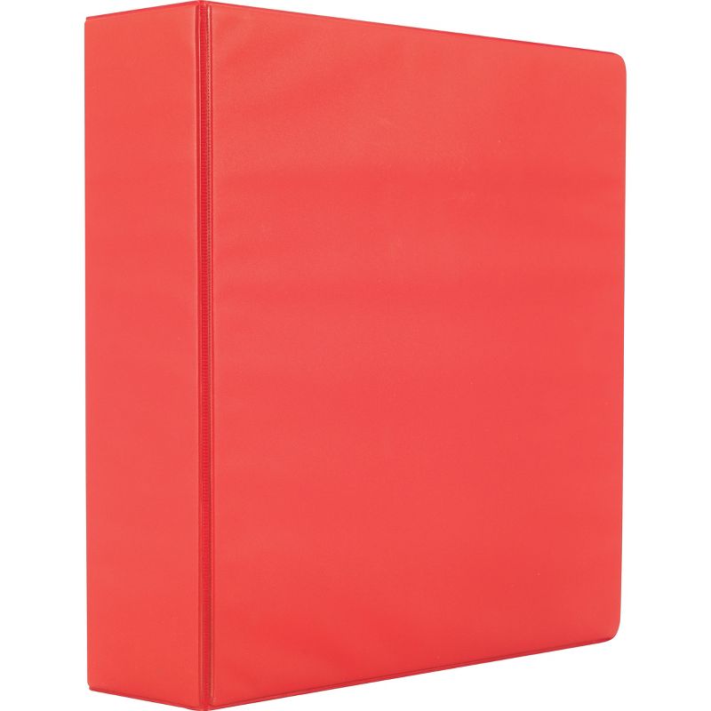 Simply 3 Round Ring Non-View Binder, Red 26589CT