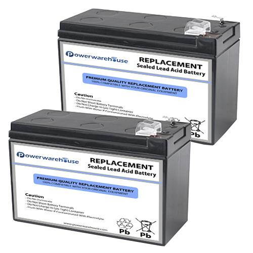 Powerwarehouse APC BE550G UPS Battery - Premium Powerwarehouse 12V Lead Acid Battery Catridge #110 (2 Pack)
