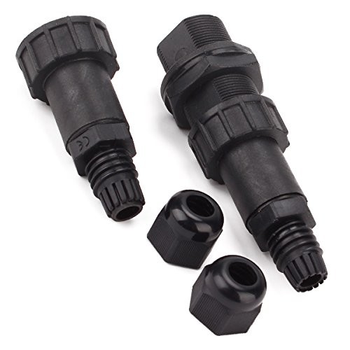 (5 Pack) RJ45 Waterproof Connector IP67 Ethernet Network Cable Connector double head Outdoor Lan Coupler Adapter  Cat5 6 8P8C,Locking Waterproof CAT6 RJ45 Female to Female Lan Ethernet Network coupler