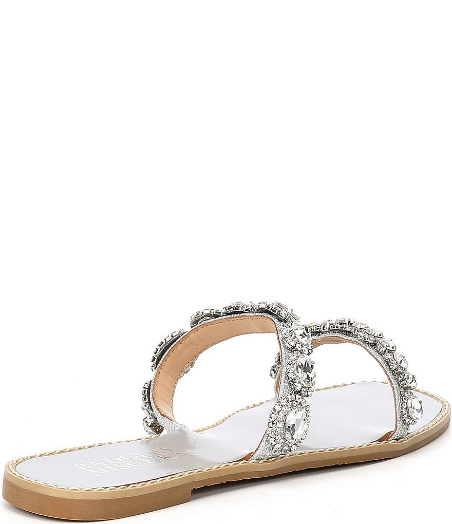 Badgley Mischka Reed Jeweled Strap Detail Sandals