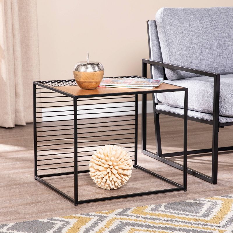 Klinread End Table Brown/Black - Aiden Lane